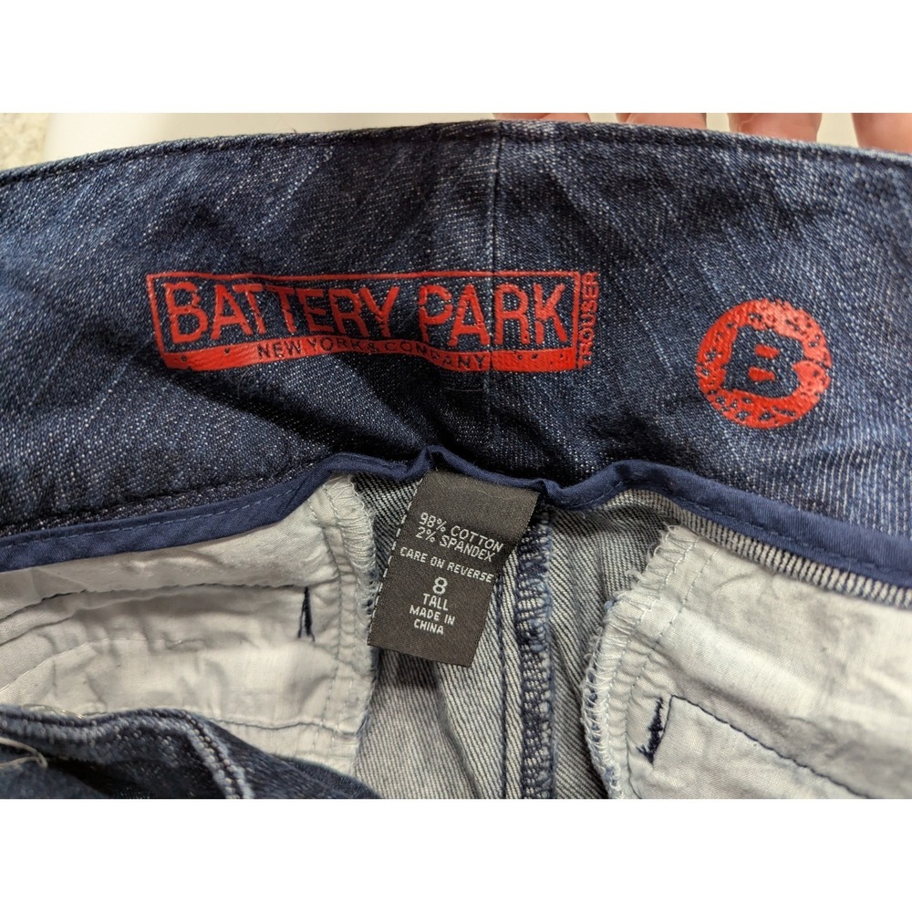 Battery Park Bootcut Denim Jeans Y2K Womens 8 Tall Dark Wash - Picture 7 of 7